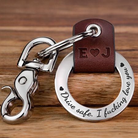 I Fucking Love You - Personalized Coordinates Keychain